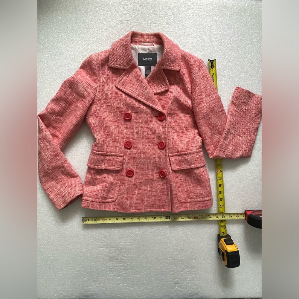 Mexx Women’s Jacket Blazer Peacoat Pink red Size 4 Small